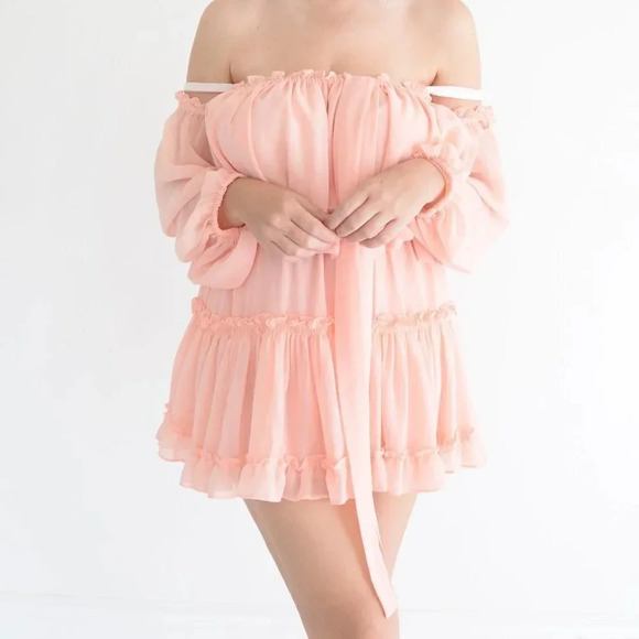 Revolve Misa Los Angeles  Coral Dress Large Retails $440 - Picture 1 of 13